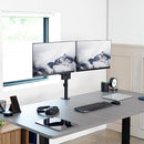 VIVO Dual Arm Computer Monitor Desk Mount with Pneumatic Height Adjustment, Full Articulation, Vesa Stand with C-Clamp and Grommet, Holds 2 Screens Up to 32 Inches (Stand-V002K)