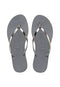 Havaianas You Metallic Women's Flip Flops, Grey(Steel Grey), 3/4 UK (37/38 EU) (35/36 BR)