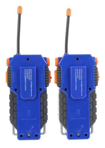 NERF Walkie Talkies for Kids by Sakar | Powerful 1000ft Range, Speakers, Rugged Design, Battery Powered, Outdoor Toys for Boys and Girls (Gray, Blue, & Orange)