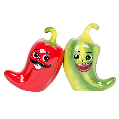 1 X Hot Chili Peppers Magnetic Salt & Pepper Shakers S/P