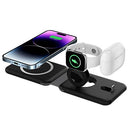 𝑼𝒑𝒈𝒓𝒂𝒅𝒆 Foldable Magnetic Wireless Charger 3 in 1,Fast Wireless Charging Pad,VNBBT 15W Charging Station for iPhone 15/15 Pro Max/15 pro/14/13/12,AirPods Pro,Apple Watch 9/8/7/6/5/4,Black