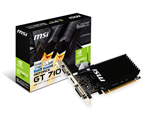 MSI nVidia Geforce GT 710 2GB LP Low Profile VGA Card GDDR3 2560x1600 1xHDMI 1xDVI PCIE2.0x16 954 MHz Core