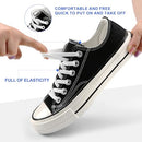 ZHENTOR Elastic No Tie Shoe Laces, Stretch Tieless Shoelaces for Adults and Kids Sneakers Shoe Strings, K05-white(2 Pairs), 2 pairs