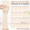 Wig Caps,MORGLES 20pcs Stretchy Nylon Wig Caps Stocking Caps For Wigs Wig Caps For Women Man (Beige)