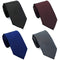 ZENXUS Extra Long Ties for Men Big and Tall, 63 or 70 inch Long Neckties 4-Pack, Black/Burgundy/Navy/Gray, XX-Large