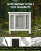 CO-Z Topnotch Weatherproof Outdoor Wooden Bunny Rabbit Hutch Pet Cage Cat Shelter in White
