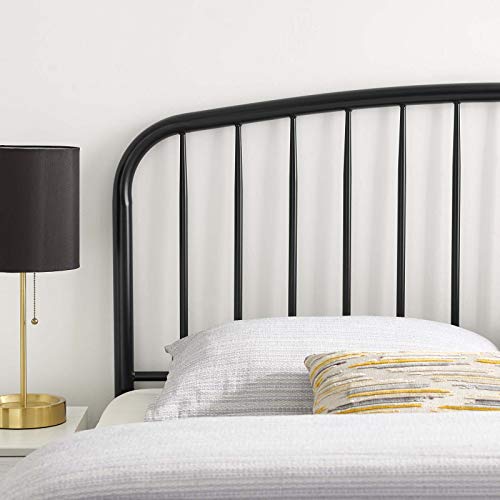 Modway Nova Modern Farmhouse Metal Queen Headboard in Black