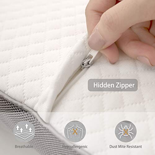 Clowii Contour Memory Foam Pillow, Neck Pillows for Sleeping, Cervical Pillow for for Neck Pain, Orthopedic Contour Pillow Support for Back, Stomach, Side Sleepers (Contour Pillow)