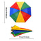 Minelife 2 Pack Rainbow Umbrella Hat Fishing Umbrella Hat, Foldable Colorful Umbrella Headwear, Sun-rain Umbrella Hat for Beach, Gardening, Travel, Hunting & Fishing