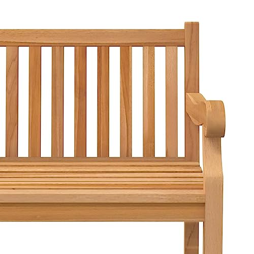 'vidaXL Garden Bench-150 cm-Teak Wood-Durable Outdoor Seating-Blends with Any Patio Decor-Easy Assembly Required