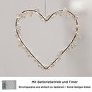 CozyHome 20 LED Heart Light Wreath Battery Operated Warm White Window Lighting Decorative Hearts for Hanging All Year Window Decoration Pearl Wedding Gifts Fairy Lights Hearts Turquoise Wreath Wedding