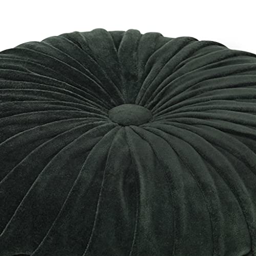 VidaXL Pouffe Cotton Velvet Sarrau Design 40 x 30 cm Green