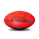 Sherrin 4631 AFL Rising Star Rubber Synthetic Football, Red, Size 3