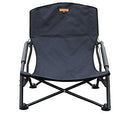 S'more Low Beach Chairs with Carry Bag, Camping Chair with Padded Armrests, Lightweight Folding Chairs for Camping, Hiking, Backpacking, Picnicking, Lawn, Outdoor, Concert, Sand, Black