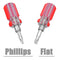 Bestgle 5 Pcs Stubby Screwdriver Set, Phillips and Flat Head Screwdriver Portable 2-in-1 Screwdriver Set Sewing Machine Ultra Short Screwdriver Tool