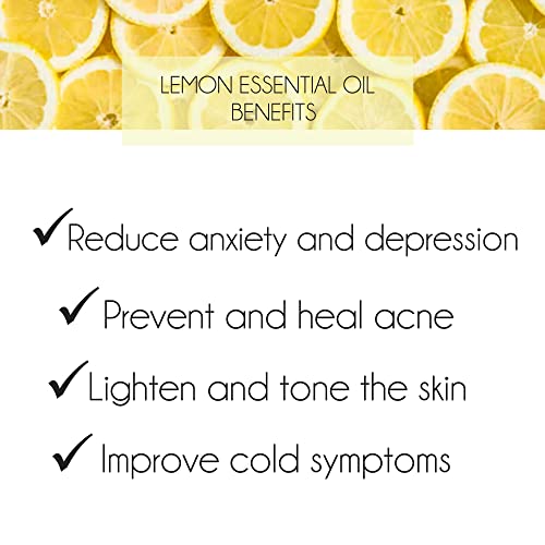 100% Pure Lemon Essential Oil [ Citrus Limonum ] 10ml For Skin Care, Aromatherapy