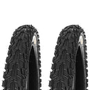 2 x FITTOO Bike Bicycle Tire, Mountain Bike Rubber Tire, 26in, Great Traction, Fast Rolling, Long Lasting, Black with Carbon Steel Beads（2PCS Packed）