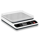 Scale Jazz Kitchen Scale for Cooking, Baking, Meal Prep, Dieting & Weight Loss Digital Ounces, Grams, Milliliters, 6.6 lbs / 3 kg, Backlit Display, Battery Included (White)