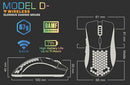 Model D Wireless Minus White Gaming Mouse - White Wireless Gaming Mouse - Wireless Mouse Gaming - Ultralight Mouse - White Ergonomic Mouse - Gaming Mouse Honeycomb - PC Accessories (Matte White Mouse)
