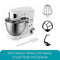 Venga Stand Mixer, 5 Liters Stainless Steel Bowl, 4 Accessories, Recipe Book, 1 000 W, White, VG M 3014 WH BS