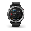 Garmin Fenix 6, Premium Multisport GPS Smartwatch, Silver With Black Band