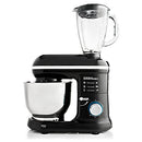 Sensio Home 2-in-1 Food Processor Blender & Stand Mixer Machine - 1300W Electric Motor - Dough Hook, Whisk, Beater, Splash Guard, 6-Speed - 4.5 Litre Stainless Steel Mixing Bowl - 1.5L Glass Jug