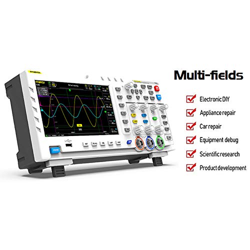 -1014D Portable 7 Inch TFT LCD Display Screen Two In One Dual Channel Input Signal Generator Desktop Oscilloscope Capture Output Signal Function 100MHz* 2 Ana-log Bandwidth 1GSa/s Sampling Rate