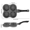 4 Hole Frying Pan Pancake Maker with Handle Pancake Pan Non Stick Omelet Pan Breakfast Eggs Kitchen Utensils Hamburger Eye Pan Gas Stove Electric