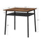 VASAGLE Dining Table, Square Office Desk with Storage Compartment, Industrial, 80 x 80 x 78 cm, Rustic Brown