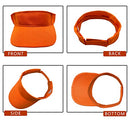 2 Pieces of Sun Visor Hats Adjustable Sport Visors Cap Visors for Women and Men (One Size), Orange, One size