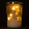 SHATCHI 16cm Christmas Decorated Jar Table Lamp Etched Glass Tube Winter Forest Scene Lantern LED Fairy Lights Battery Operated