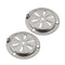 BBQ Smoker Air Vent Set, 2 Pieces Stainless Steel Grill Damper for Increased Airflow, Replacement Parts for Grill, Stove and Smoker