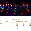 Jingle Jollys Christmas Lights Multi Colour LED Icicle Light, Outdoor Decorations, 20m Long 800 Bulbs Water Resistant for Home Indoor Wedding Party Festival Decor
