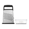 Farberware Professional 4-Sided Slim Stainless Steel Heavy Duty Kitchen Box Grater with Detachable Clear Storage Container, Perfect for Parmesan Cheese, Vegetables, Ginger, with Lemon Zester
