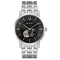 Bulova Men's Classic Dress 3-Hand 21- Jewel Automatic Watch, 42 Hour Reserve, Hack Feature, Sub-Second Hand, Open Aperture Dial, Exhibition Case Back, 42mm, Stainless Steel/ Black Dial, Classic American Clipper