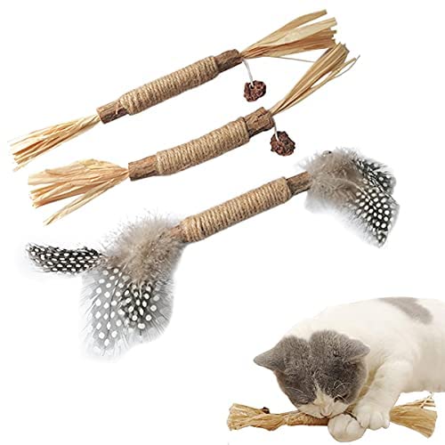 LNLtoy 3Pack Catnip Toys,Chew Sticks Cat Teeth Cleaning Toy,More Attractive to Cats Toy,Cat Chew Toy,Suitable for All Cats