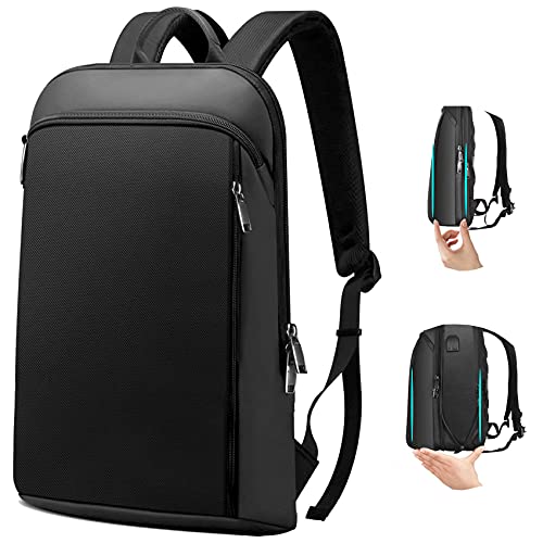 Slim and Expandable 15 15.6 16 Inch Laptop Backpack Anti Theft Business Travel Notebook Bag with USB, Multipurpose Large Capacity Daypack College School Bookbag for Men & Women,Deep Black