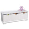 KidKraft White Nantucket Wooden Storage Bench for Kids with 3 Drawers/Storage Bins/Baskets, Toy Storage, Children's Bedroom Furniture, Nursery Furniture, 14564