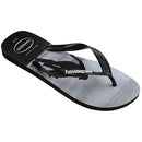 Havaianas Men's Aloha Whitewhite Green Flip Flops, Black White White, 8/8.5 US