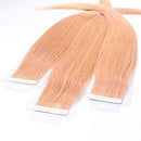 Hair2heart 2.5g x 10 Tapes Straight Human Hair Extension, Hazelnut Blonde, 50 cm Length