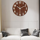 30x30x4cm Luminous Wall Clock Wooden Design Night Lights Round Wall Clock Large Number Wooden Clock for Living Room Bedroom Home Kitchen Office School Easy to Read Glow in Dark