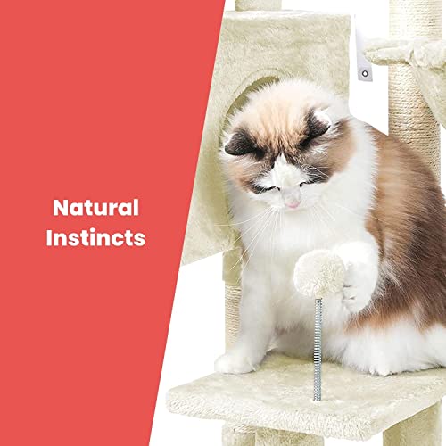 Floofi 97cm Cat Tree, Cat Tower, Cat Scratching Post, Cat Tree for Indoor Cats, Cat Condo, Cat Furniture, Cat Trees, Cat Post, Large Cat Tree, Cat Tree Tower, Cat Tower Large Cats