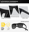 KALIYADI Polarized Sunglasses for Men, Lightweight Sun Glasses with UV Protection for Driving Fishing Golf, (3 Pack) Black/Ice Blue/Brown, Medium