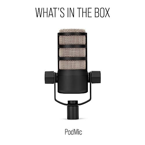 RØDE PodMic Broadcast-Quality Dynamic Microphone with Integrated Swing Mount for Podcasting, Streaming, Gaming, and Voice Recording