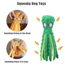 Dehlso Dog Squeaky Toys Octopus - No Stuffing Crinkle Plush Dog Toys for Puppy Teething, Durable Interactive Dog Chew Toys for Small, Medium and Large Dogs Training and Reduce Boredom, 2 Pack