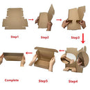 Corrugated Cardboard Shipping Boxes, 100x100x20mm (4"x4"x0.8") Small Parcel Boxes, Packaging Mailing Boxes for Business, Posting, Large Letter Packet Shipping, Storing or Gift(Pack of 10)