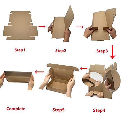 Corrugated Cardboard Shipping Boxes, 100x100x20mm (4"x4"x0.8") Small Parcel Boxes, Packaging Mailing Boxes for Business, Posting, Large Letter Packet Shipping, Storing or Gift(Pack of 10)