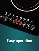 WantJoin Induction Hob Single Induction Cooker 8 Temperature Power Setting Multiple Power Levels with LED Display Electric Cooktop, 2200W, Sensor Touch Control