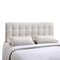 (King, White Vinyl) - Modway Lily Upholstered Tufted Vinyl Headboard King Size in White