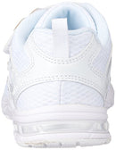 瞬足(シュンソク) Syunsoku Sneakers Kids Girls White School Shoes, Lightweight, 7.5-9.6 inches (19-24.5 cm), 2E LEJ 4270 7870, White/White_Old Color, 21.5 cm 2E